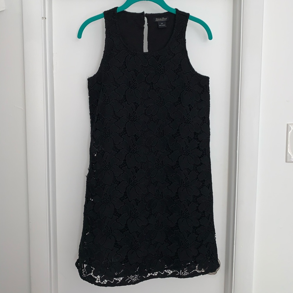 Lucky Brand Black Floral Lace Shift Dress